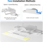 VR Wall Mount Aluminum Alloy,VR Headset Wall Mount Storage Stand Hook Compatible with Meta Quest 3/Quest Pro/Quest 2,Quest 3 Stand with 2 Storage Way,Desk Space Saving(Silver)
