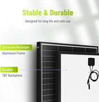 Newpowa 9BB Cell 200W Monocrystalline 200 Watt 12V Solar Panel High Efficiency RV Marine Boat Off Grid