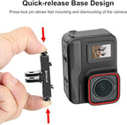PULUZ Quick Release Base Plate Adapter Bracket for Insta360 X5 / Ace Pro/Pro 2 Cameras - Aviation Aluminum Mount (Black)