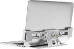 AboveTEK Laptop Locking Station, Premium Aluminum MacBook Security Lock with High-Security Copper Cylinder, Anti-Theft Computer Lock for All 11"-17" No-Slot Notebooks, Non-Slip Base for Public Spaces