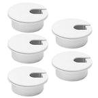 5 Pcs Desk Grommet 1-1/2" / 38 mm, Desk Cord Hole Cover, Cable Grommet ABS Plastic, Desk Hole Grommet for Home & Office Pc, Detachable Cable Cord Organizer-White