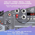 6 Channel Audio Interface DJ Mixer With 99 DSP Effects XLR 1/4 inch Jack USB Bluetooth Echo Delay Effect, Input 48V Phantom Power Stereo DJ Mixers for Recording, Live Streaming, Podcasting