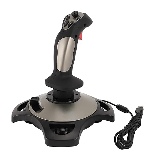 XUMIUZIY PC Flight Joystick Control, USB Wired Flight Stick with Vibration Function and Throttle Control, Universal Simulation Controller Joystick for PC Computer Laptop, 7/8/10/11