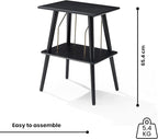 Crosley Manchester Record Player Stand, Media Console with Vinyl Storage, Modern Home Organizer, Black
