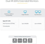 StarTech.com Dual-Laptop USB-C KVM Docking Station, Dual Monitor 4K 60Hz DisplayPort Dock, 5-Port USB Hub, GbE, 90W/45W Power Delivery to Two Laptops, Windows/Mac, 2-Host KVM Dock, TAA