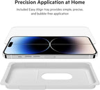 Belkin UltraGlass iPhone 14 Pro Max Screen Protector - Easy Application with Installation Guide Tray - Tempered Glass Screen Protector Compatible with iPhone 14 Pro Max Cases - 9H Hardness Tested