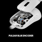 Pulsar Gaming Gears X2H Wired Gaming Mouse, Ultra Lightweight 1.8 oz (51g), Symmetrical, Optical Switch, 26000 DPI, Motion Sync, PAW3395 Sensor (Medium, Wired, White)