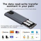 MAIWO Dual-Bay M.2 SSD Enclosure Cloner for NVMe & SATA, USB3.2 GEN2X2 10Gbps M.2 Offline Duplicator Supports SATA to NVMe and NVMe to SATA, Dual M.2 Enclosure for SSDs Sizes 2230/2242/2260/2280
