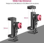 ULANZI ST-27 Phone Tripod Mount, 360° Metal Phone Holder for Tripod w 3 Cold Shoes & Arca Port, Versatile Smartphone Adapter for iPhone 17 16, Desktop Tripods, and Live Streaming/Vlogging Setup