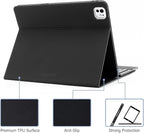 Sahara - Navigate Series Keyboard Case with Track Pad for iPad Pro (M4) 11" 2024, Black, (TB00402)