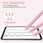 Stylus Pen for iPad 2018-2023 With Palm Rejection, Active Pencil for iPad Pro 11/12.9 Inch, Air 5th/4th/3th Gen, Mini 6th/5th Gen, 10th/9th/8th/7th/6th Generation (Pink)