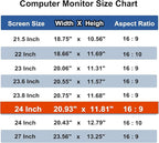 24 Inch Computer Privacy Screen Shield [2 Pack] for 16:9 Widescreen Desktop Monitor - Anti-Glare Blue Light Privacy Filter and Anti Spy Privacy Screen Protector Film