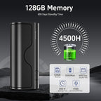 128G Magnetic Voice Recorder with Really AI-Intelligent Triple Noise Reduction,35 Days Continuous Recording Device,Voice Activated Audio Recorder,Digital Voice Recorder Meetings/Interviews/Classroom