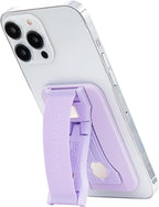LoveHandle PRO MagSafe Compatible Magnetic Phone Grip w/Kickstand - Mount, Strap and Stand for Smartphone and Tablet - MagSafe Ring Included - Fits All Devices - Solid Lavender