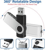 Flash Drives 2GB 10 Pack, USB 2.0 Thumb Drives with Keychains Memory Stick USB Drive Pendrive for PC Laptop Computer (Mixcolors)
