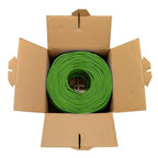Dripstone CAT6 Ethernet Cable 1000ft Bulk Network LAN Wire 23AWG Solid UTP 550MHz High-Speed Internet Cable Gaming, Streaming, Office, Home Use, Pull Box, Cat6 Bulk, Stable Connectivity - Green