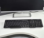 2PCS Arabic-English Keyboard Stickers - Black Background with White Font for Computer, Laptop, Notebook, Desktop - Matte Arabic Keyboard Alphabet Stickers