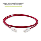 TRUECABLE Cat6 Component Rated Patch Cable, Unshielded (U/UTP), 5ft, Red, 28AWG Solid Copper, Snagless 10G High-Speed Ethernet Cable, PoE++ 4PPoE 100W, UL Listed, RoHS-3, 5 Pack