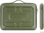 DOMISO 15.6 inch Laptop Sleeve with Handle Shockproof Waterproof EVA Protective Case for 15.6" Yoga 720 IdeaPad 310 320 ThinkPad T570/Legion 5 Gen 6/HP Envy 15/15.6" Notebooks, Green
