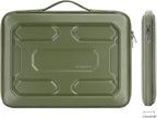 DOMISO 17 inch Laptop Sleeve with Handle Shockproof Waterproof EVA Protective Case for 17.3" ZBook Fury 17.3 G8/MSI GS73VR Stealth Pro/HP Envy 17/LG Gram 17"/ROG Strix GL702VS, Green