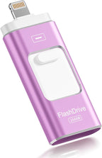 Apple MFi Certified 256GB Flash Drive for iPhone Thumb Drive Photo Stick, USB Memory Stick iPhone Flash Drive for Photos Videos, High Speed Jump Drive Compatible for iPhone/iPad/Android/PC (Purple)