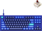 Keychron Q3 QMK/VIA Wired Custom Mechanical Keyboard, Full Aluminum Tenkeyless Layout, Programmable Macro with Hot-swappable Gateron G Pro Brown Switch, Compatible with Mac Windows Linux (Blue)