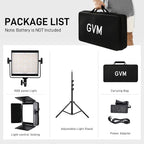 GVM 800D RGB LED Video Light, 2026 Upgraded Panel Light with Optical Len & 6X Brighter (19500 Lux/0.5m), 3200K-5600K Bi-Color, 20 Scene Modes & CRI97+, Studio Lights, Photography Lighting, 1-Pack