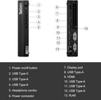 Lenovo ThinkCentre M70q Tiny 1L Business Desktop Computer, 12th Gen Intel Hexa-Core i5-12500T (Beat i7-11700T), 64GB DDR4 RAM, 1TB PCIe SSD, WiFi 6, Bluetooth 5.1, Windows 11 Pro