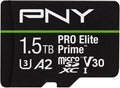 PNY 1.5TB PRO Elite Prime C10 U3 V30 A2 microSDXC Flash Memory Card – Ultra-Fast Speeds, Read 200MB/s, Write 150MB/s, 4K UHD, Full HD, UHS-I, for Smartphones, Drones, Action Cameras