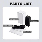 60W Gigabit PoE++ Injector - 10/100/1000Mbps, RJ-45 Shielded, IEEE 802.3af/at/bt Compliant, PoE Switch Powerline Network Adapter for High Power Ethernet Devices, Up to 100m, by ThePoEstore