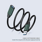 Kumiho 6Ft USB 3.0 Extension Cable Active Type A Male to A Female for PlayStation, Xbox, Keyboard, Mouse, USB Flash Drive, Printer, Camera and More