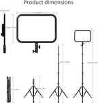 LED Video Light Panel Photography Lighting, 45W LED Studio Light for Phtography, Video Lighting Kit with 70.8" Tripod, Bi-Color 3200K–7500K, 8 Scene Lighting Effects (2 Pack)