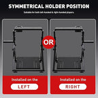 GTPLAYER Sim Racing Wheel Stand Simulator Cockpit Wheel Stand fit for Logitech G25 G27 G29 G920 G923 Thrustmaster T330TS Gaming Stand Wheel Pedals NOT Included, Deep Black With Cup Holder