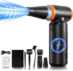 Compressed Air Duster, 300,000RPM Powerful Electric Air Duster, No Canned Air Duster-Replace Compressed Air, 3 Gear Adjustable High-Speed Air Blower for Office, Home,Car, Computer, Keyboard