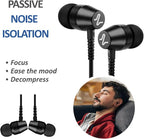 LUDOS OMNITONE Wired Earbuds in-Ear Headphones, 5 Year Warranty, Earphones with Microphone, 3.5 mm Jack Corded Ear Buds, Videoconference for iPhone, Samsung, Computer, Laptop, Kids, School Students