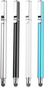 MECCANIXITY 4pcs Stylus Pens for Touch Screens Universal Capacitive Stylus Pencil Sensitivity for Phone Tablet Touch Screen Device,Black Sky Blue Silver White