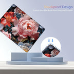Teryeefi Compatible with A2681 A3113 A3240 MacBook Air 13.6 inch Case M2 M3 M4 Release 2022 2023 2024 2025,Design Slim Cover+Keyboard Cover+OTG Adapter for 13.6 inch MacBook Air, Colorful Peonies