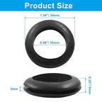 24 Pcs Rubber Grommets, 0.98" Inside Diameter 1" Drill Hole Rubber Wire Grommets O Ring Grommets for Wire, Firewall, Cables, Plugs, Automotive