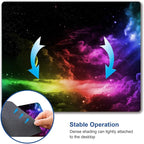 Mouse Pad, Gaming Mouse Pad, Galaxy Mouse Pad, Aurora Light Pattern Green and Purple Design Mouse Pads, Square Waterproof Mouse Pad Non-Slip Rubber Base MousePads for Office Home Laptop Travel