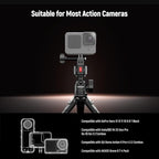 NEEWER GP-24 Action Camera Mount Accessories Kit for POV Shots, 4 in 1 ABS Magnetic Quick Release Mount with 1/4" Thread & Cleaning Cloth Compatible with GoPro DJI Osmo Action Insta360