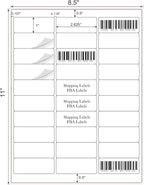 1" x 2-5/8" Address Labels 3000 Labels Sticker Paper for Laser/Ink Jet Printer mailing Labels 8.5"×11" White 30 per Sheet