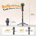 Mini Magnetic Selfie Stick,360° Rotation Carbon Fiber Cell Phone Tripod for MagSafe,Portable Magnet Selfie Stick with Remote Control,Extendable Small Travel Tripod Phone Stand for MagSafe Smartphones