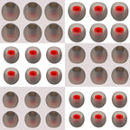Replacement Earbud Tips Silicone Ear Tips for in- Ear Headphones Eartips Tips (Inner Hole from 3.8mm-5.5mm Earphones) Earbud Replacement Tips Earbuds Cap 18 Pairs S M L