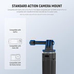 NEEWER Basic Selfie Stick Tripod for DSLR Action Camera Webcam, Mini Vlogging Video Desk Stand Accessories Compatible with GoPro Hero 13 12 Insta360 DJI Osmo Action 5 Pro AKASO EK7000 Brave 4 7, TP46