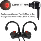 Earbud Replacement Tips Silicone Earbud Tips Earbud Covers Fit for in-Ear Headphones (Inner Hole 3.8mm -5.1mm) Ear Tips Earbud Rubber Tips 9 Pairs S/M/L
