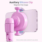 UBeesize Pink 62'' Magnetic Selfie Stick & Phone Tripod with Remote Shutter