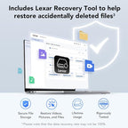 Lexar 2TB ES3 External SSD, Up to 1050MB/s Read, Storage Expansion, Compatible w/USB-C Smartphones, iPhone 15/16, PC, Mac, Tablets, Sleek & Sturdy Design, Silver (LES3XXX002T-RNSAU)