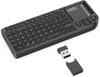 Mini Wireless Keyboard with Touchpad, Bluetooth Keyboard for iPad/Tablet/PC/TV, 2.4GHz USB Dongle & Bluetooth Dual Mode, Portable & Lightweight, Long Battery Life for Travel