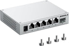 SODOLA 5 Port 2.5Gb Switch Managed, 5X 2.5G Base-T Ports, 1x 10G SFP+,Aluminum Alloy Cooling & Magnetic Mounting - LACP/QoS/VLAN/IGMP Web 2.5G Network Switch for Homelab