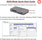 CY USB4.0 20Gbps Dual NVME M.2 NGFF M-Key to USB-C Type-C Raid0 Raid1 JBOD Big Enclosure with Fan Raid0 Hyper Adapter